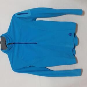 First Ascent Fleece Pullover Jacket Blue Activewear Outdoor Layering
